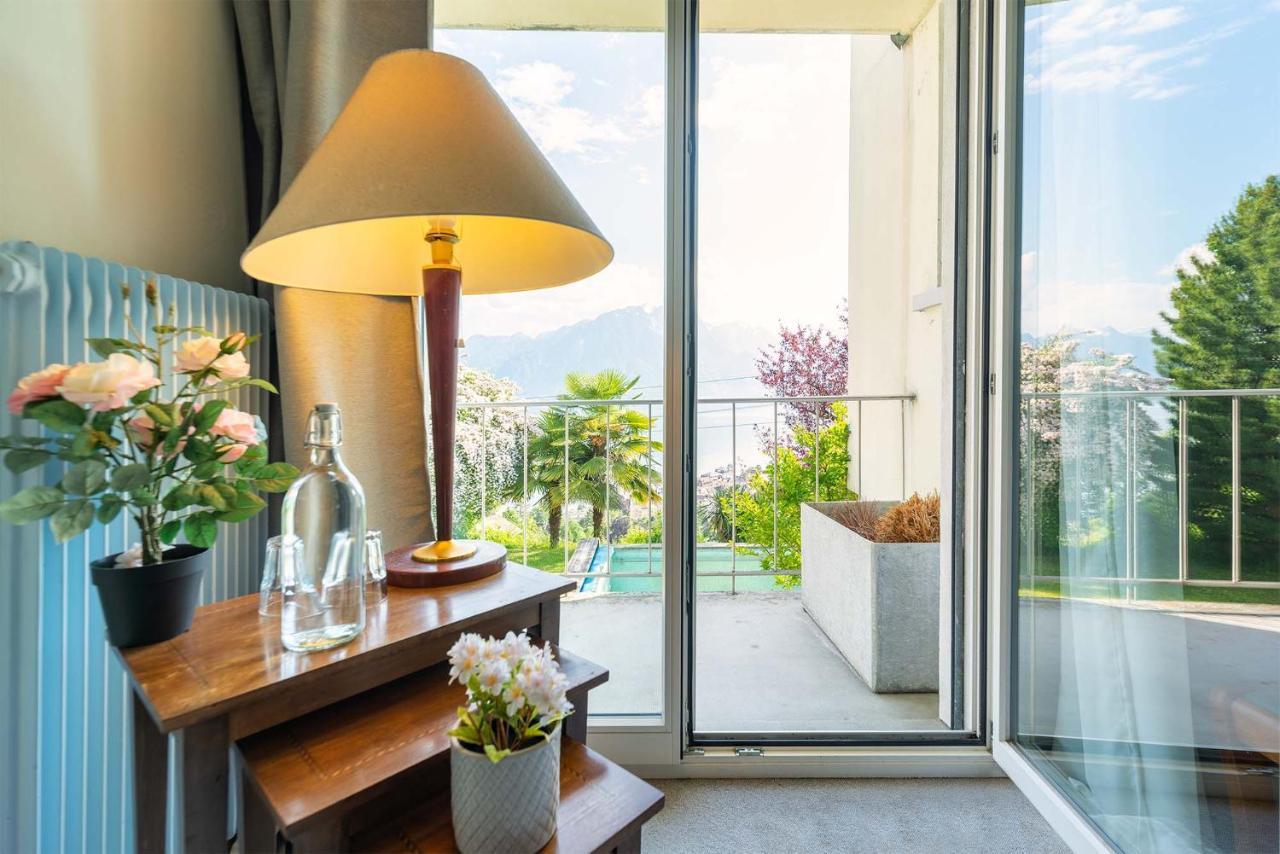 Rooms In Splendid Apartment With Parking-Stunning Lake View Montreux Exterior foto