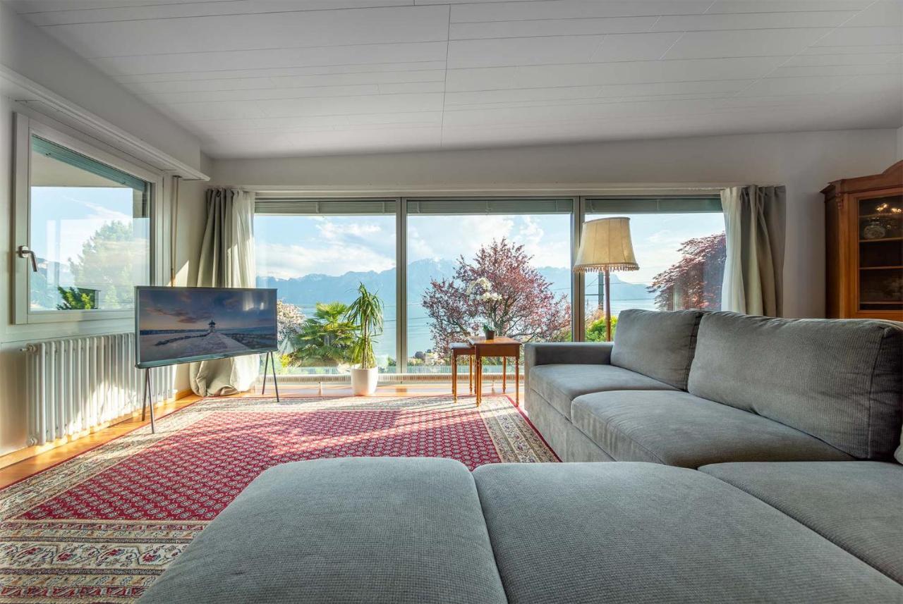 Rooms In Splendid Apartment With Parking-Stunning Lake View Montreux Exterior foto