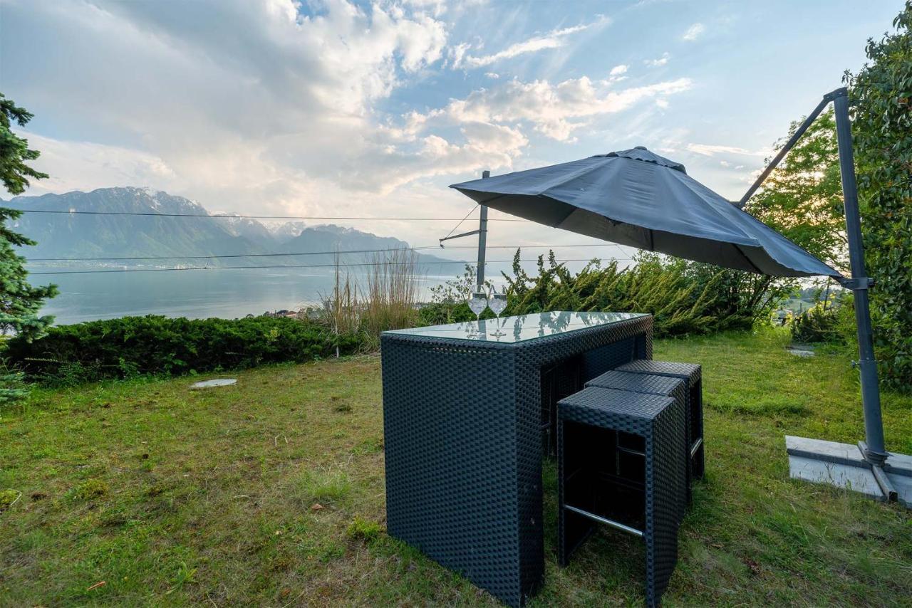 Rooms In Splendid Apartment With Parking-Stunning Lake View Montreux Exterior foto